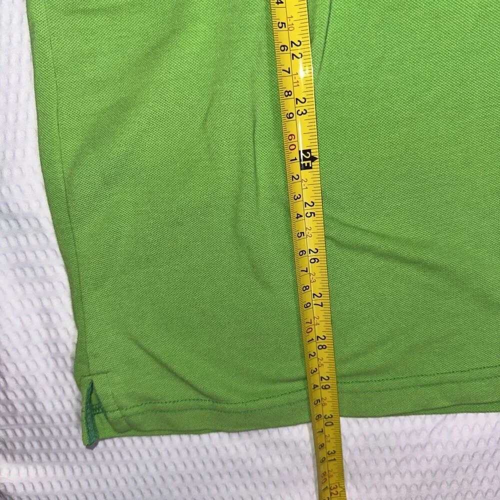 Polo Ralph Lauren Polo Shirt Mens XL Green Big Pony Custom Fit #3 Y2K